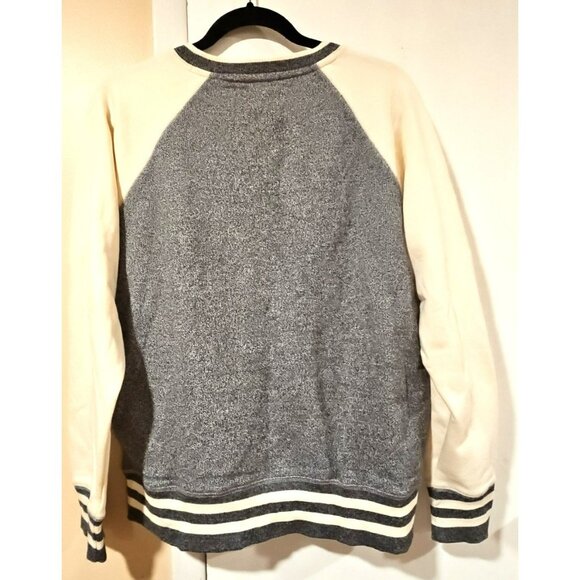 ALT Phoebe Buffay Friends Pullover Sweater Women Sz Medium Gray White Moose Y2K - Picture 3 of 9